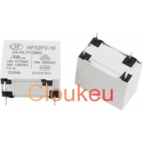 Relay HF32FV-16-5 12 24-HLTF 5V 12V 24V 16A 4pin