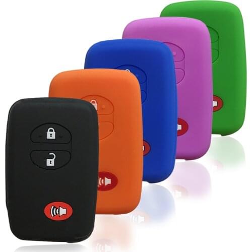 Silicone Car Key Cover Case For Toyota Avensis Venza Land Cruiser Prado 150 Prius Crown For Subaru Forester XV Key Holder Shell