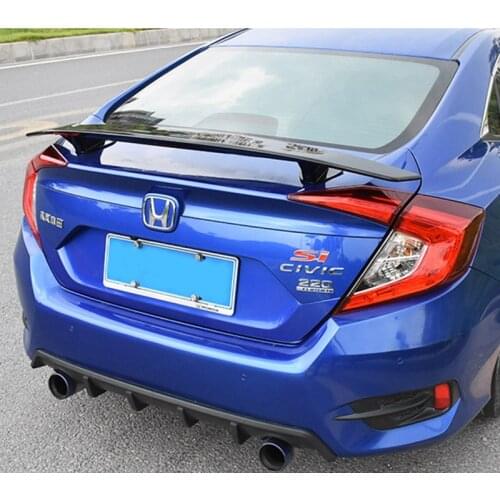 SHCHCG For Honda Civic Spoiler 2016 2017 ABS Plastic Unpainted Primer Color Rear Spoiler Rear Trunk Lip Wing Car Accessories