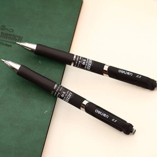 Free shipping scrub bar black quality Press Button Gel Pen 0.5mm Refill Pen Core Ball Pens Office And School Stationery Supplies