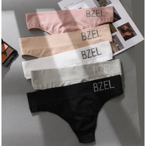 BZEL Sexy Sports Womens Panties Comfort Breathable Underwear Fashion Letters Female Thongs Lingerie Simple Underpants G-Strings