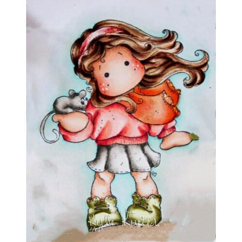 Yulan Mouse Girl Transparent Silicone Rubber And Metal Die Sheet Cling Scrapbooking DIY Cute Pattern Photo Album Stamp