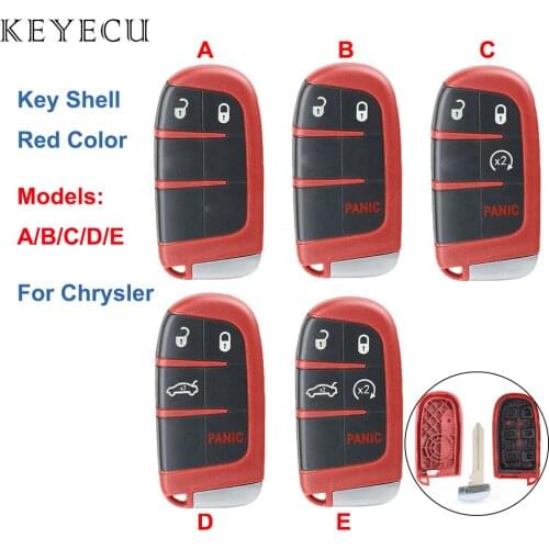 Keyecu Replacement Remote Key Shell Case Cover for Chrysler Jeep Dodge Challenger Charger Dart Durango 2011-2018,M3N-40821302
