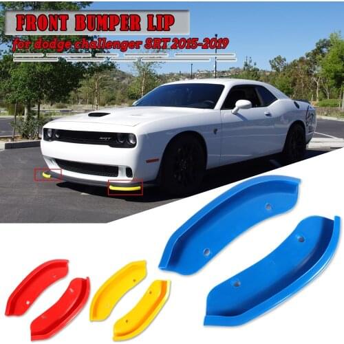 1 Pair Front Bumper Lip Protector Cover For Dodge Challenger SRT 2015-2019 Bumper Protector Diffuser Spoiler Splitter Guard