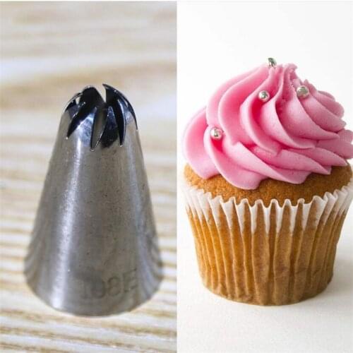 #108E DIY Kitchen Baking Cake Decorating Tool Rose Flower Icing Piping Cream Pastry Stainless Steel Reusable Nozzle Tips Tools