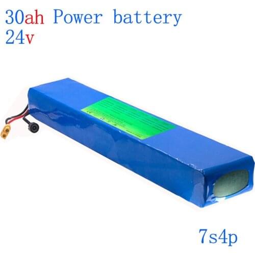 24V 30Ah 7S 4P 29.4V 10000Mah Electric Bicycle Battery Pack 250W 350W Motorcycle With 15A BMS