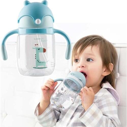 320ML Kids Baby Water Bottle BPA Free Childrens Cup Baby Portable Feeding Bottle With Straw Leak Proof Durable Water Cup