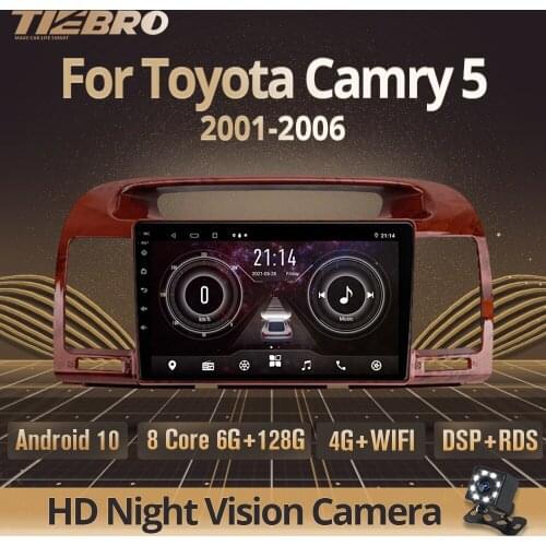 TIEBRO 2DIN Android10 Car Radio For Toyota Camry 5 2001-2006 GPS Navigation Stereo Receiver Auto Radio Car Multimedia Player IGO
