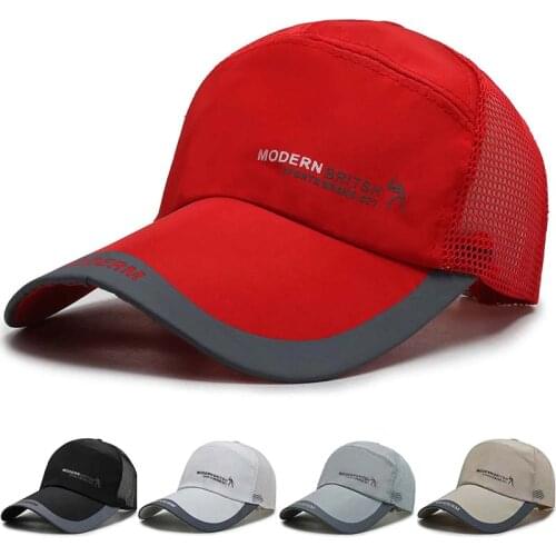 New Cotton Mesh Baseball Cap Summer Outdoor Sport Breathable Caps Fashion Leisure Hat Simple Sunscreen Duck Tongue Hat Wholesale