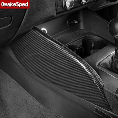 For Audi A3 8V 2014-2018 LHD ABS Carbon Fiber Style Car Interior Accessories Center Console Both Side Water Cup Panel Cover Trim