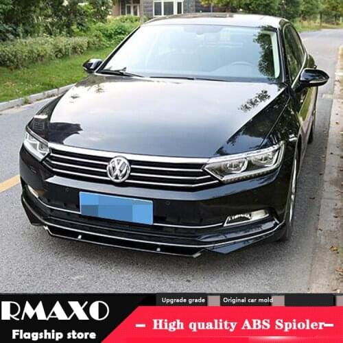 For Volkswagen Passat B8 Body kit spoiler 2017-2018 For Passat ABS Rear lip rear spoiler front Bumper Diffuser Bumpers Protector