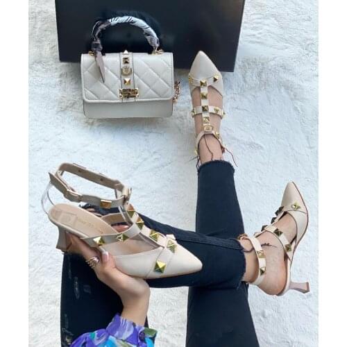 Miss Melisa WLT Model Elegant Heeled Shoes and Bag Design 2021 Model T120