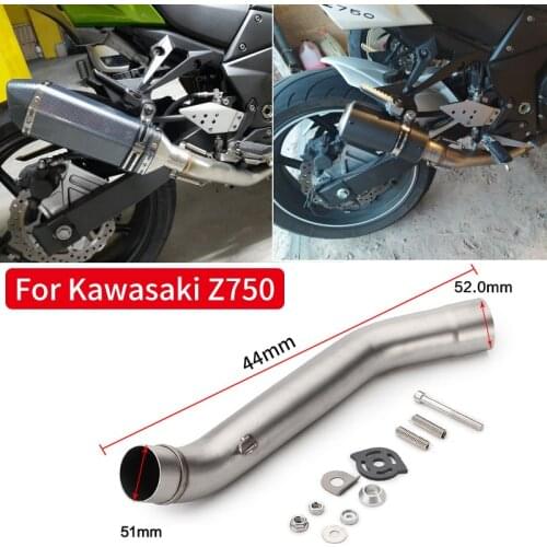 Motorcycle exhaust muffler 51mm adapter middle pipe connecting pipe for Kawasaki Z800 Z800 z750 Z 750 racing car