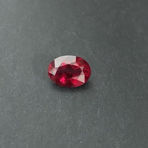 Meisidian Lab Created 6x8mm 10x12mm Oval Shape Grown Royal Red Ruby GRC Loose Synthetic Gemstone