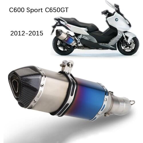 Exhaust Set for BMW C600 Sport C650GT 2012-2015 Motorcycle Exhaust Pipe Middle Pipe Slip On 51mm Muffler Removable DB Killer