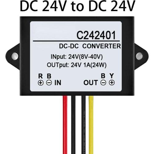 C242401 DC 24V to DC 24V 1A Mini Voltage Regulated Module DC-DC Stabilizer Adapter Waterproof Power Supply Converter Module