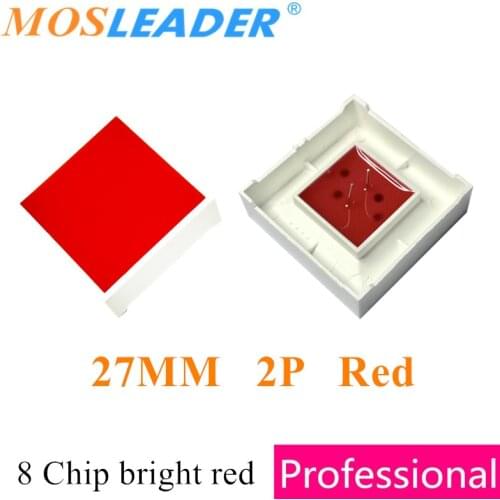 Mosleader 100pcs Red 27mm Indicator led Flat tube display 27x27 Square Display For Game player recreational machine led display