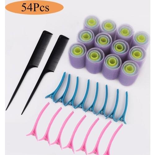 Self Grip Curling Iron Set Air Bangs Nylon Fluffy Hair Roller Lazy Hair Ring Velcro Hairdressing Tools