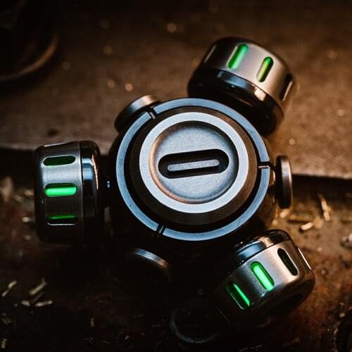 New Decompression Space-time Melting Furnace Fidget Spinner High-speed Rotating Mute Edc Black Technology Anti-pressure Toy Gift