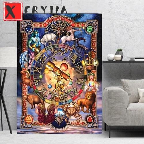 New 5D Diamond Painting Constellation Diamond Embroidery Cartoon Diamond Mosaic Sale Full Square Round Rhinestone Of Picture