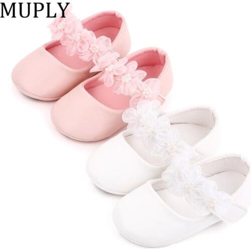 Baby Girls First Walkers Newborn Shoes Cute Floral Infant Prewalker Soft Bottom Anti Slip Toddler Girls Princess Shoes