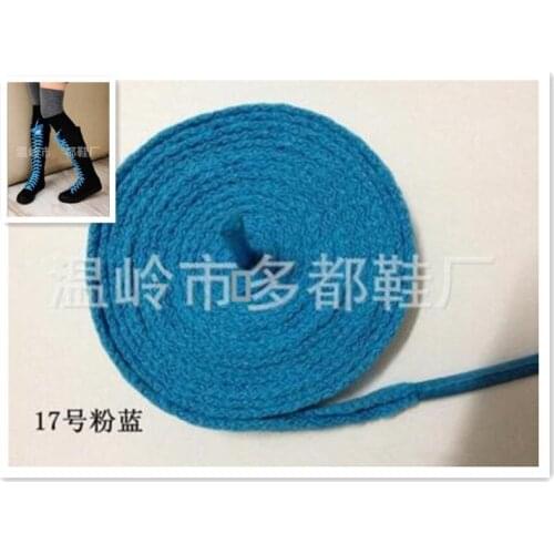 Fashion 330 cm Long Shoe Laces Flat Polyester Cotton Bootlaces For Boot One Pair Free Shipping