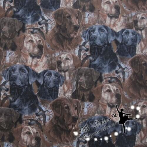 104cm Width Dog Fabric 100%Cotton Fabric Group Dogs Print Fabric Sewing Material DIY Patchwork Women Clothing Dress Quilting