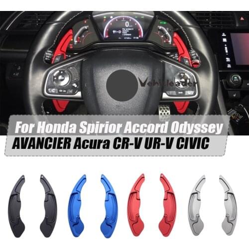 2pcs Aluminum Steering Wheel Shift Paddle Shifter Extension For Honda Spirior Accord Odyssey AVANCIER Acura CR-V UR-V CIVIC