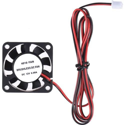 Anet 40 * 40 * 10mm 12V Brushless Cooling Cooler Fan 2 Wire for 3D Printer Parts