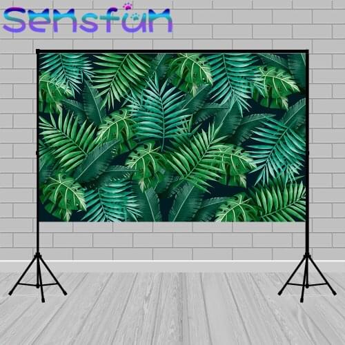 Photocall Green Leaves Wall Photography Backdrops Birthday Party Photo Background wedding spring nature photobooth Vinyl