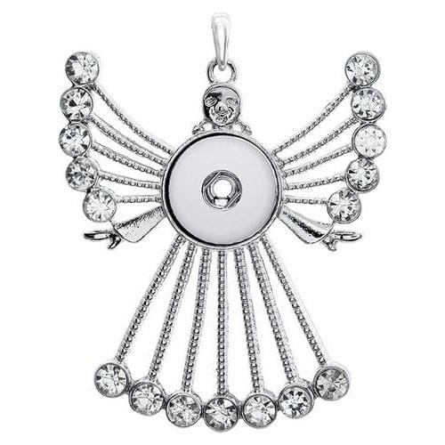 Vintage 18mm Snap Button pendant Necklace with square shape Women Antique Silver Jewelry for Party Snap Jewelry