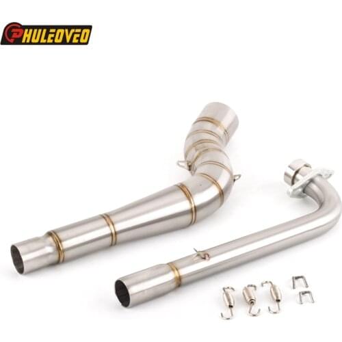 Motorcycle Exhaust Header Tube Manifold Collector Middle Link Pipe for Yamaha SRL115FI Motorcycle Muffler Escape Full System