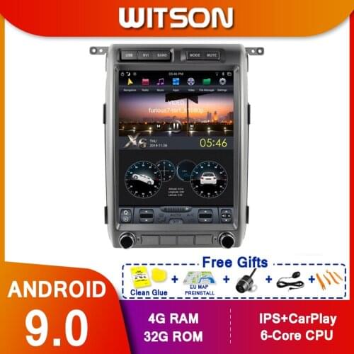 WITSON Android 9.0 vertical screen Car Multimedia tesla GPS NAVIGATION Radio player for FORD F150 2012-2014 with BASIC RADIO