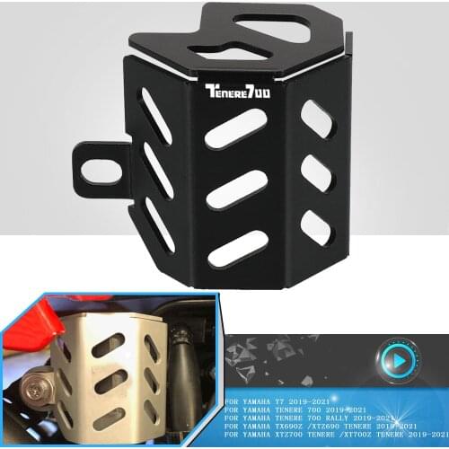 Motorcycle Rear Brake Pump Fluid Reservoir Cap Cover Oil Cup Guard For Yamaha T7 Tenere 700 TENERE700 T 7 Rally 2019 2020 2021