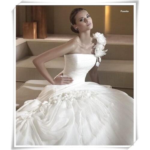 Free shipping casamento vestido de noiva 2018 new fashion romantic organza brides bridal ball gown mother of the bride dresses