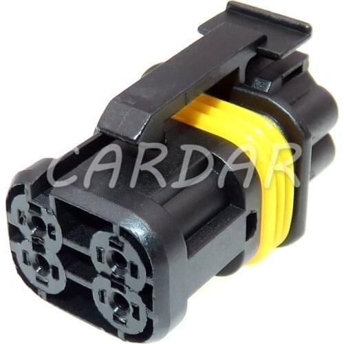 1 Set 4 Pin Automotive Connector Wire Harness Waterproof Socket For Car
