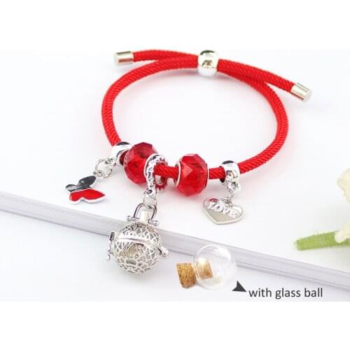 1PC Hollow Locket with Fillable Glass Orb Memory Locket Fillable Jewelry Glass Urn Locket Bangle Adjustable Bracelet For Women