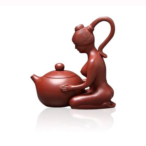 2018 YIXING ZISHA POTS WANG HONGJUAN MASTER WORKS PLAYFUL BEAUTY BEAUTY XISHI TEAPOT PURE HANDMADE KUNG FU TEAPOT