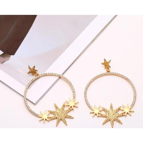 2021 Sale New Tin Alloy Earings Oorbellen Bohemian Earrings Icon Concise Atmosphere Fashion Personality Accessories Long Metal