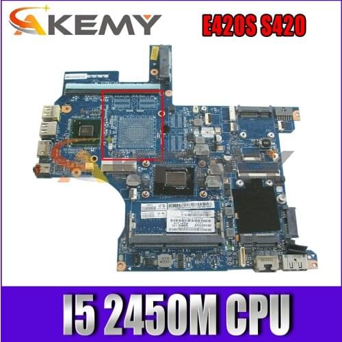 Akemy PILP1 LA-6921P Motherboard For Lenovo Thinkpad E420S S420 Laptop Motherboard CPU I5 2450M DDR3 HM65 Work