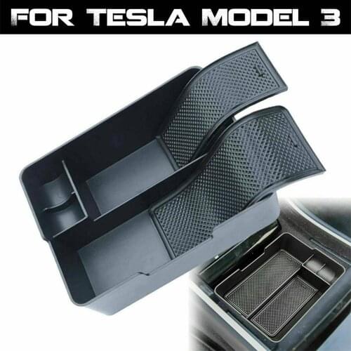 Car Organizer Central Armrest Storage Box For Tesla Model 3 S X Accessories 2017-2020Auto Container Glove Organizer Case Gadget
