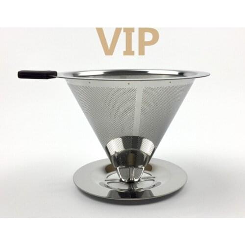Stainless Steel Coffee Filter Holder Reusable Coffee Filters Dripper v60 Drip Coffee Baskets