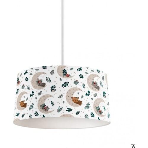Grandfather and the Bear Printing Patterned Kids Baby Room Bedroom Light Pendant Lamp Chandelier