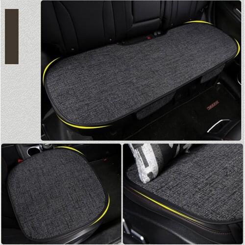 50x50/133cm Flax Car Seat Cover Protector Linen Front or Rear Seat Mat Backrest for Toyota Ford Nissan Auto Interior Truck Suv
