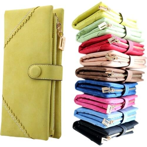 Hot Selling New Fashion Women Leather Wallet Button Clutch Purse Lady Long Handbag Bag Gift