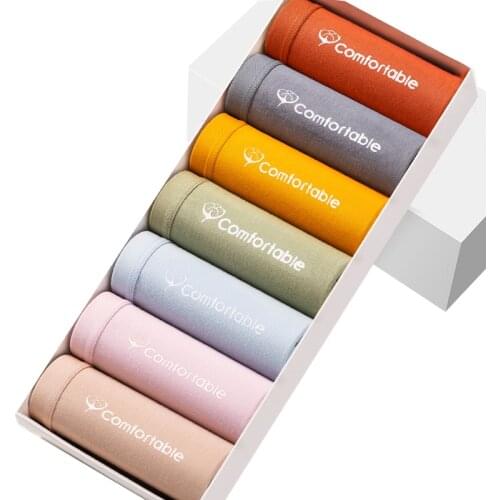 Fashion 7Pcs/lot Women Panties Comfort Cotton Sexy Breathable Female Underwear Seamless Low Waist Lingeries Cute Girls Briefs