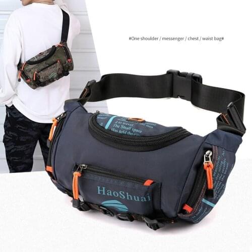 Mens Bag Sling Chest Pack Nylon Casual Male Messenger Bag Chest Bags Belt Waist Packs Sports Crossbody Handbags