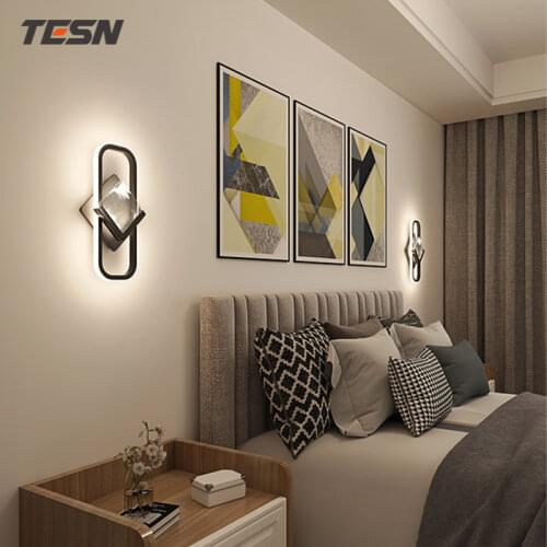 Wall lamp bedroom bedside lamp Nordic luxury living room background wall lamp modern minimalist led aisle corridor lamps