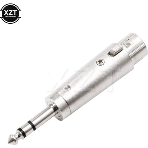 1pc Nickel plated 3Pin XLR Female Jack to 1/4" 6.35mm Male Plug Stereo Microphone Adapter connector