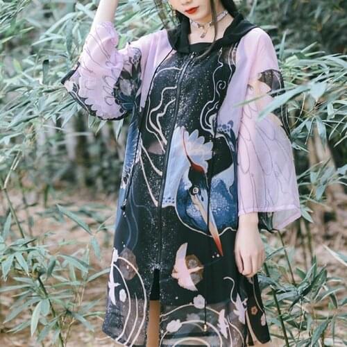New Summer Hanfu Women Japanese Vintage Harajuku Chinese Tops Casual Streetwear Fashion Chinese Style Clothing Women 12671
